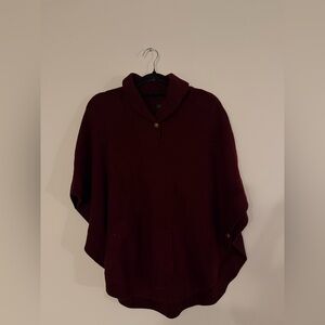 Ralph Lauren Burgundy Poncho